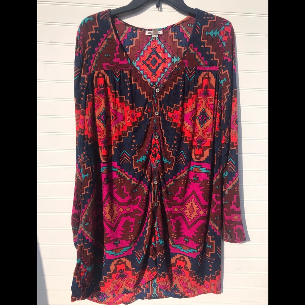 Billabong Bohemian Tunic Dress Hippie Dress